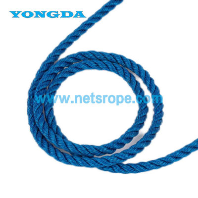 طناب های ماهیگیری 16mm 3 رشته ای PP برای قایق های لنگر انداز / لنگر انداز بوئ / تراولینگ / ماهیگیری با خطوط بلند